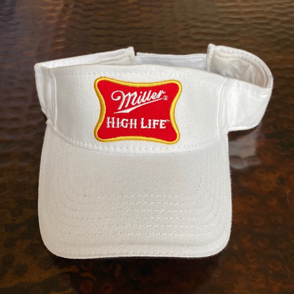 Miller High Life Visor Hat in White New